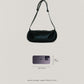 PU Soft Leather Pillow Bag in Classic Black