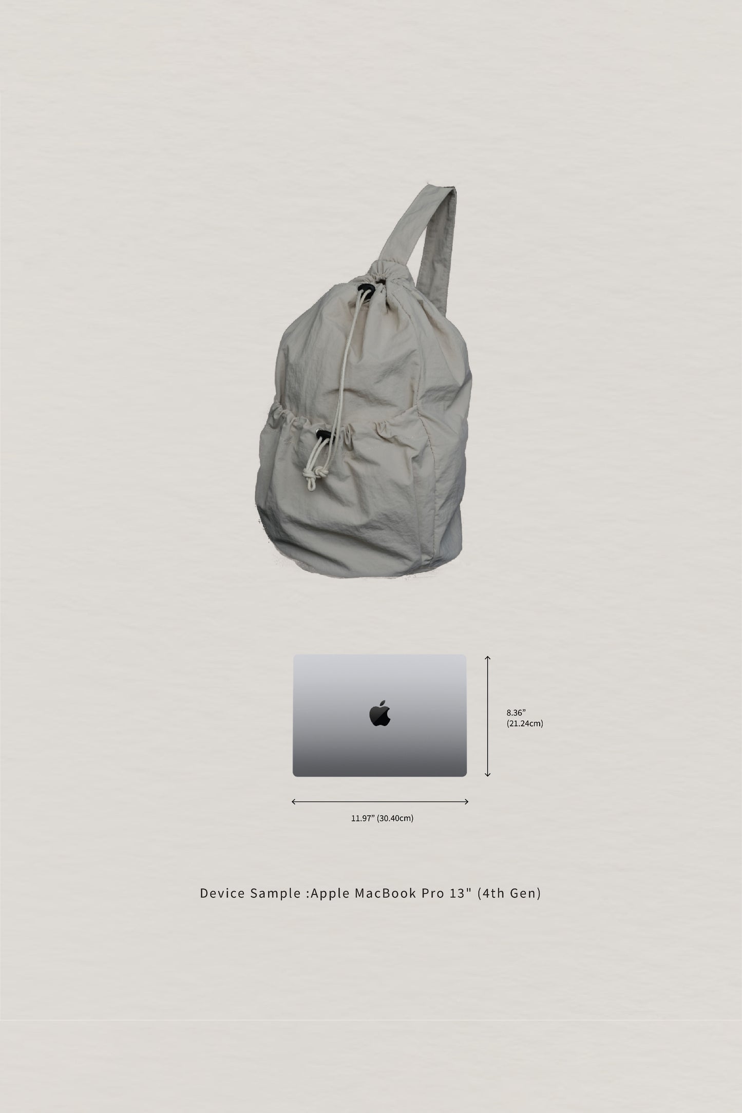 Unisex nylon high-capacity cross-body bag in light khaki