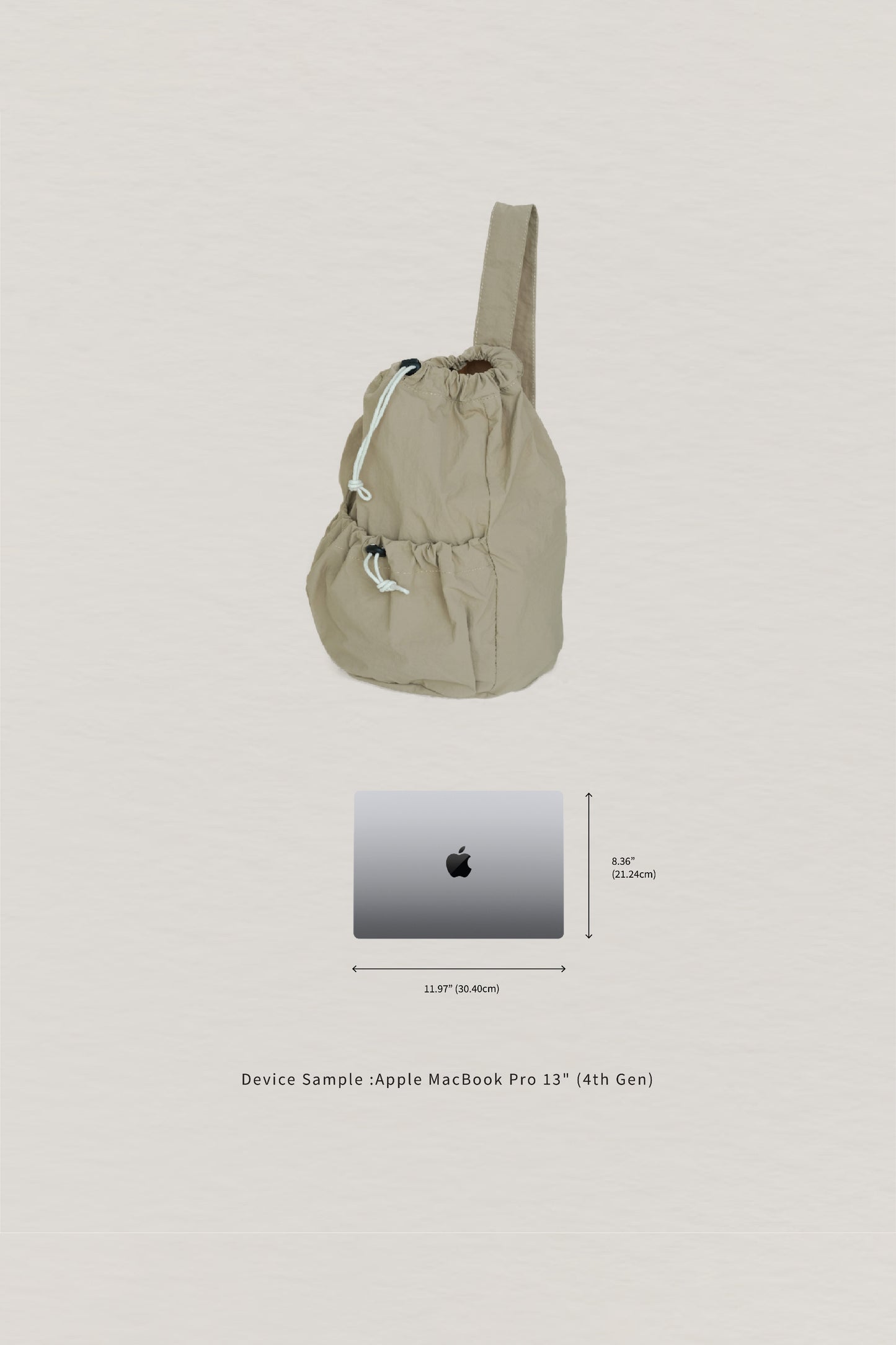Unisex nylon high-capacity cross-body bag in clay color