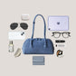 The Élan Denim Tote - Dark Blue