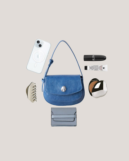 The Yuna Saddle Bag - Deep Ocean Blue