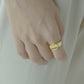Geometric Circle Ring in Gold Vermeil
