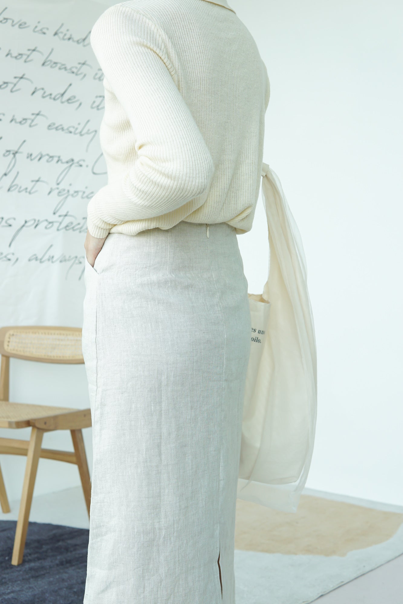 Linen skirt in hemp