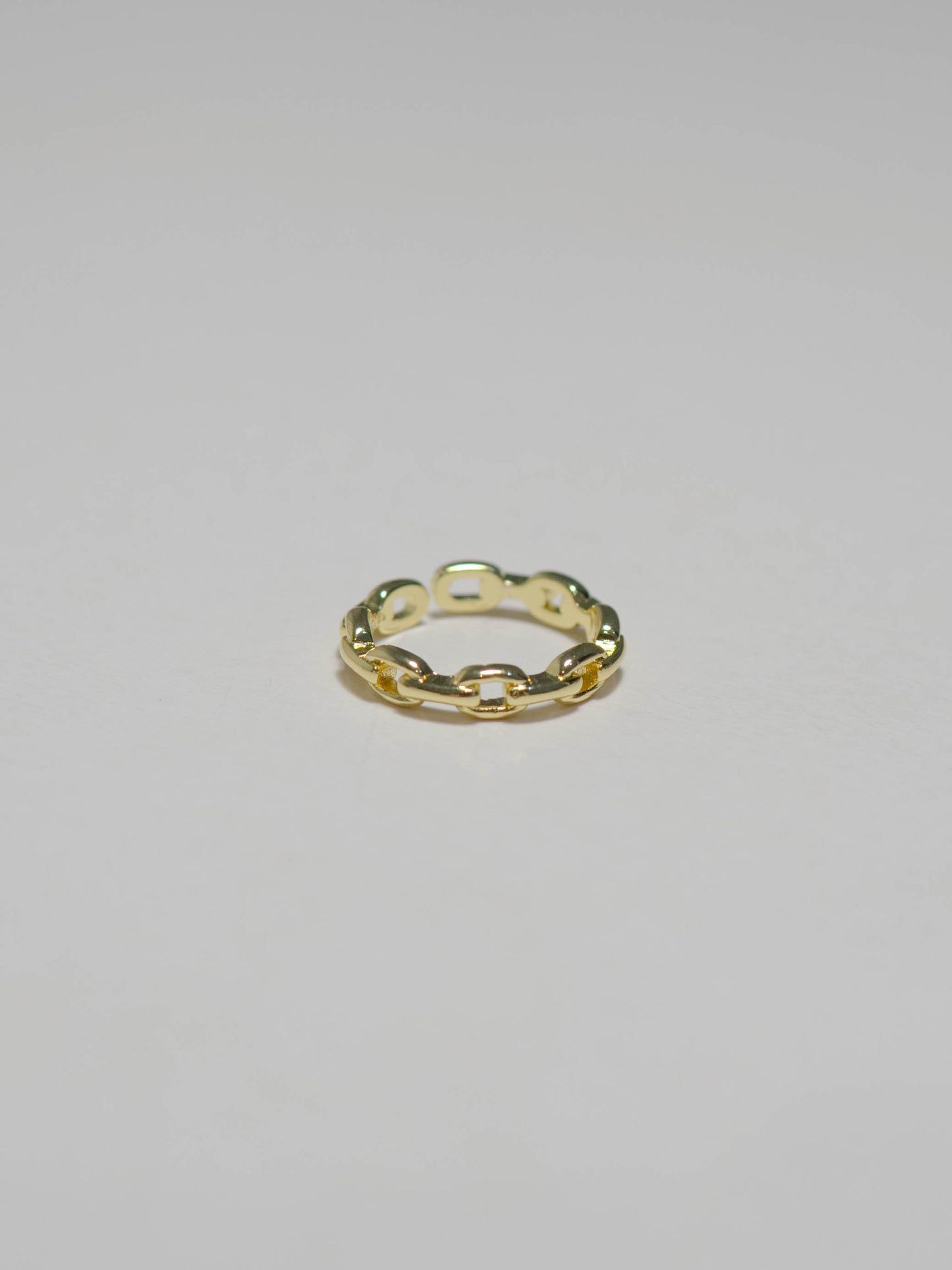 Mini french style chain ring in Gold Vermeil