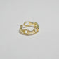 French style chain ring in Gold Vermeil