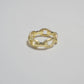French style chain ring in Gold Vermeil