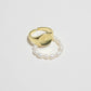 Geometric Circle Ring in Gold Vermeil