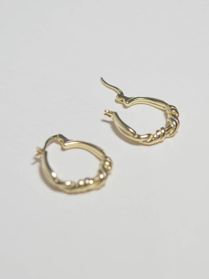 French Style Knotted Earrings in Gold Vermeil