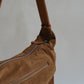 Vintage Suedette Dumpling Bag in Camel