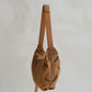 Vintage Suedette Dumpling Bag in Camel