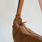 Vintage Suedette Dumpling Bag in Camel
