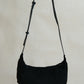 Vintage Suedette Dumpling Bag in Classic Black
