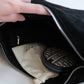Vintage Suedette Dumpling Bag in Classic Black