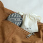 Vintage Suedette Dumpling Bag in Camel