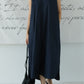 Loose backless sleeveless dress in dark blue