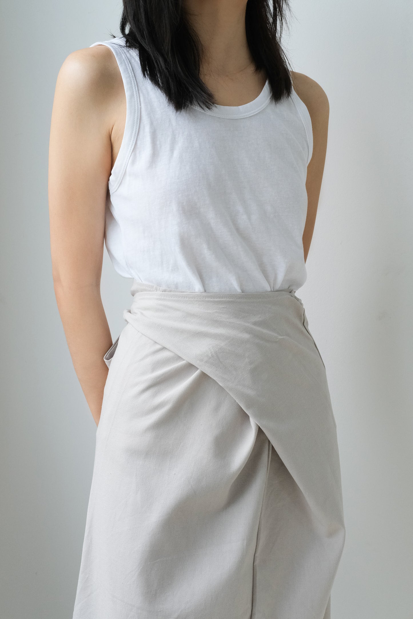 Cotton linen sleeveless top