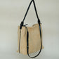 Suede Contrast Shoulder Tote