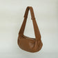 PU Soft Leather Pillow Bag in Brown