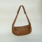 PU Soft Leather Pillow Bag in Brown