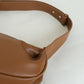 PU Soft Leather Pillow Bag in Brown