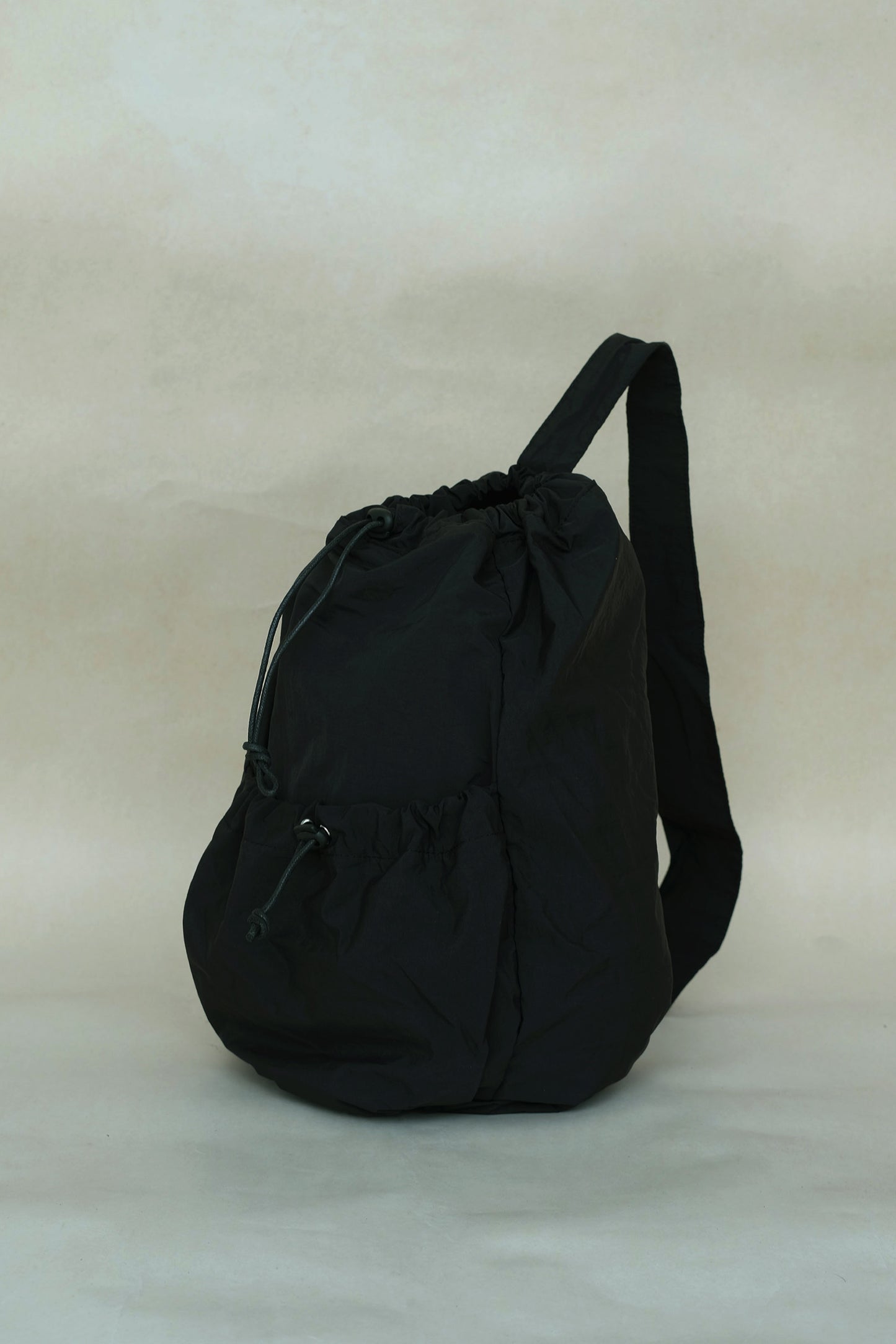 Unisex nylon high-capacity cross-body bag in black