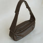 PU Soft Leather Pillow Bag in Mud Color
