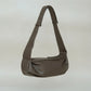 PU Soft Leather Pillow Bag in Mud Color