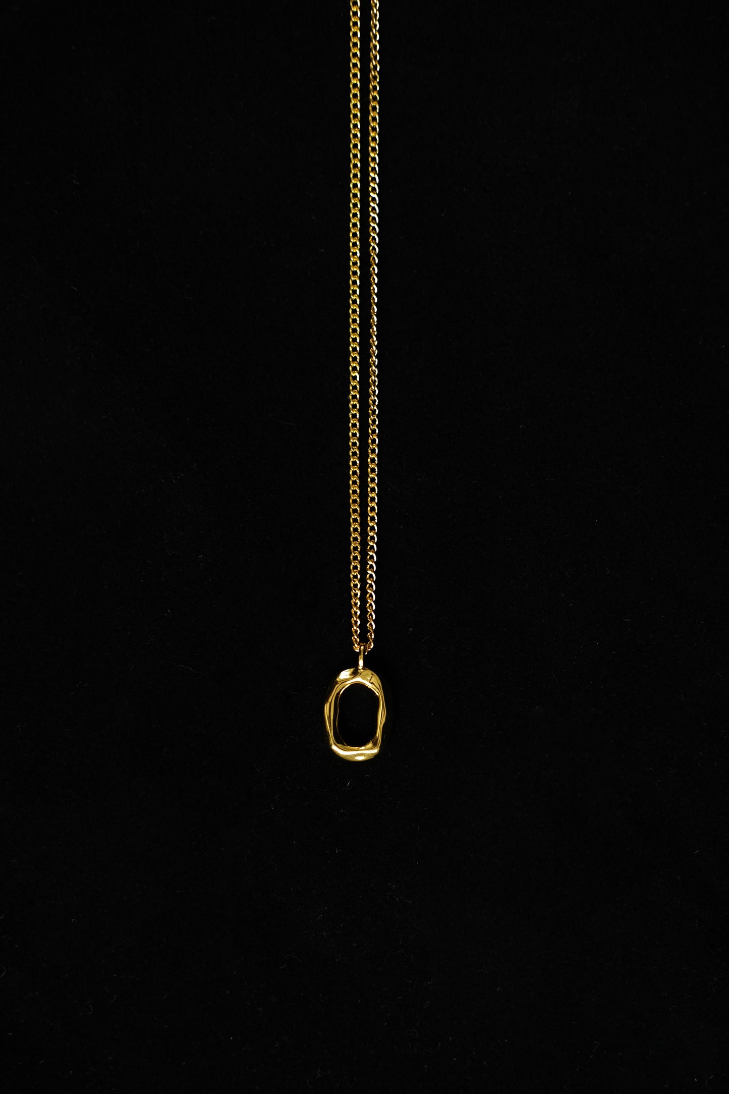 Oval clavicle chain gold vermeil