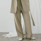 High waist wide leg suit trousers in khaki
